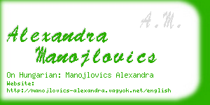 alexandra manojlovics business card
